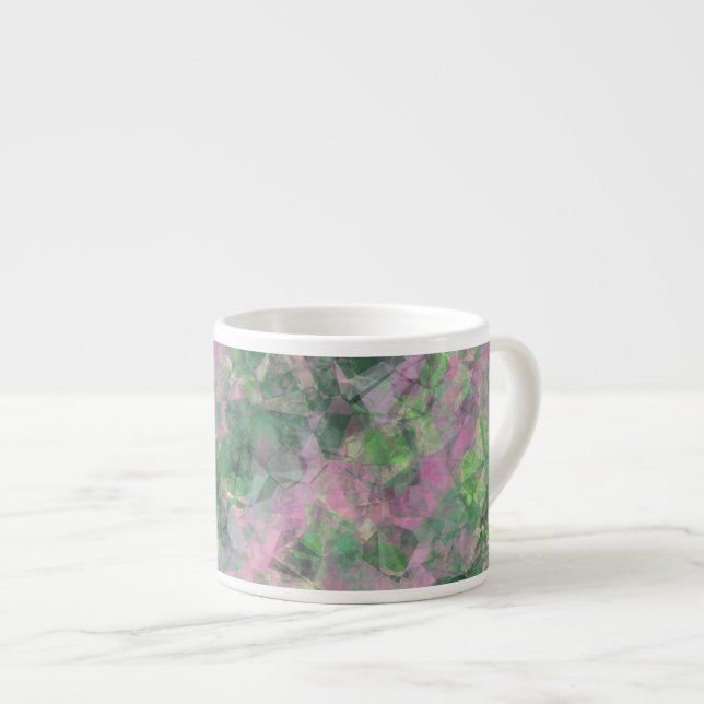 Taza De Espresso Textura verde de primavera arrugada (Derecha)