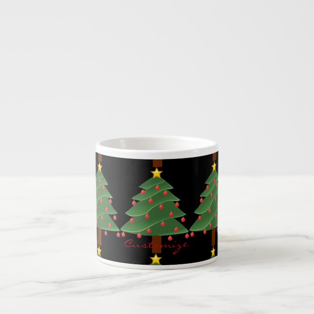 Taza De Espresso Thunder_Cove de árbol de Navidad (Frente)