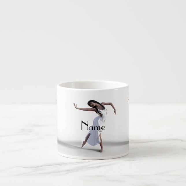 Taza De Espresso Thunder_Cove de bailarina de vestir blanco (Frente)
