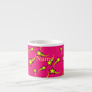Taza De Espresso Thunder_Cove: Estrellas de tiro con arco iris