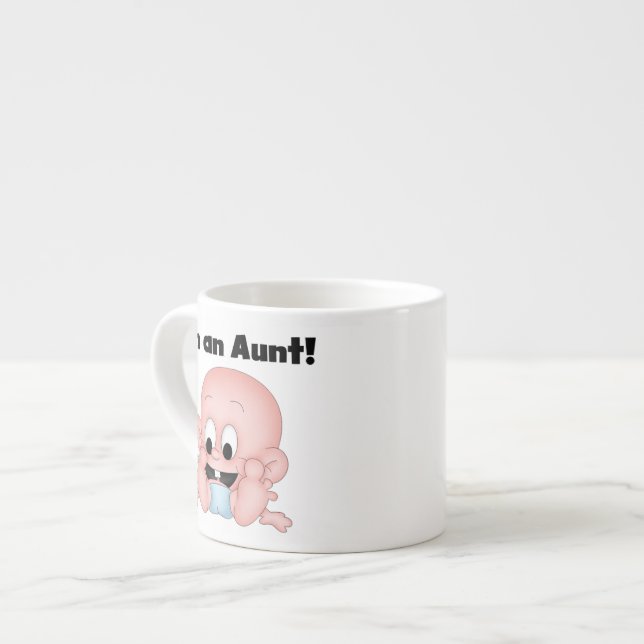 Taza De Espresso Tía de camisetas y regalos de nuevo sobrino (Izquierda)