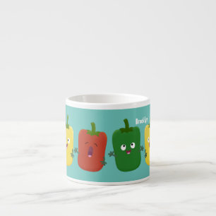 Taza De Espresso Tía de pimiento picante capsicum trío canto person