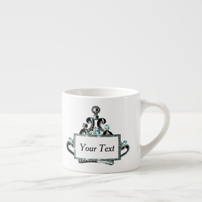 Taza De Espresso “Tiara Real” Personalizada (Derecha)