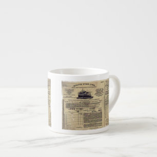 Taza De Espresso Ticket RMS Titanic 1912