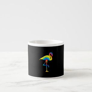 Taza De Espresso Tie Dye Flamingo Rainbow Print Bird Animal Hippie
