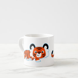 Taza De Espresso Tigre Personalizado lindo en la estafa del espress
