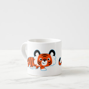 Taza De Espresso Tigre Personalizado lindo en la estafa del espress