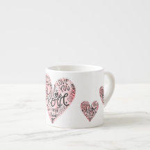 Tipografía de corazón de amor romántico