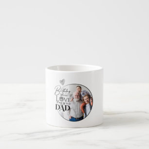 Taza De Espresso Tipografía de Cumpleaños para Papá Minimalista Fot