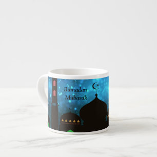 Taza De Espresso Tipografía de Ramadan Kareem Texto Islámico Crecie