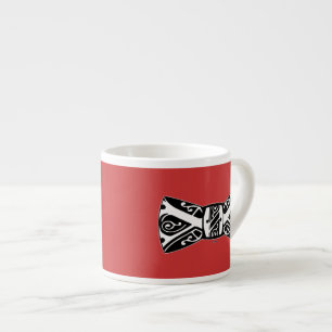 Taza De Espresso Tira de arco negro y blanco