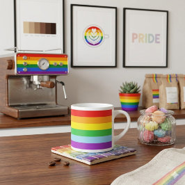 Taza De Espresso Tiro de Orgullo: Bandera del Arcoíris