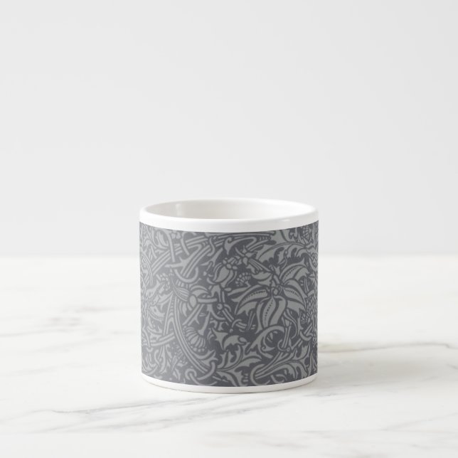 Taza De Espresso Tistle escocés Knot William Morris Style (Frente)