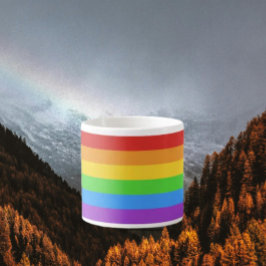 Taza De Espresso Toma de Orgullo: Bandera arcoiris