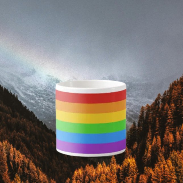 Taza De Espresso Toma de Orgullo: Bandera arcoiris (Subido por el creador)