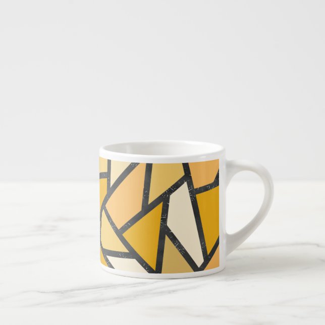 Taza De Espresso Tonos de vidrio manchado amarillo (Derecha)