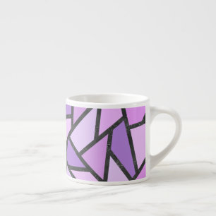 Taza De Espresso Tonos de vidrio manchado de lilas