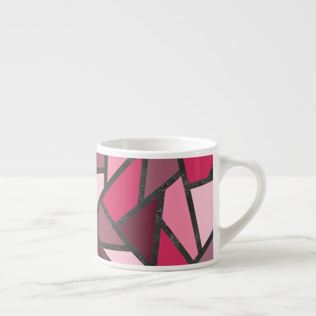 Taza De Espresso Tonos de vidrio tintado rosa (Derecha)