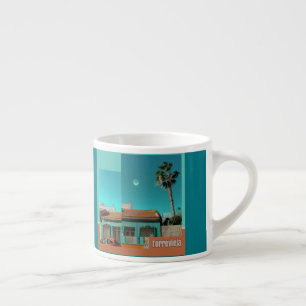 Taza De Espresso Torrevieja en Naranja y Turqoise