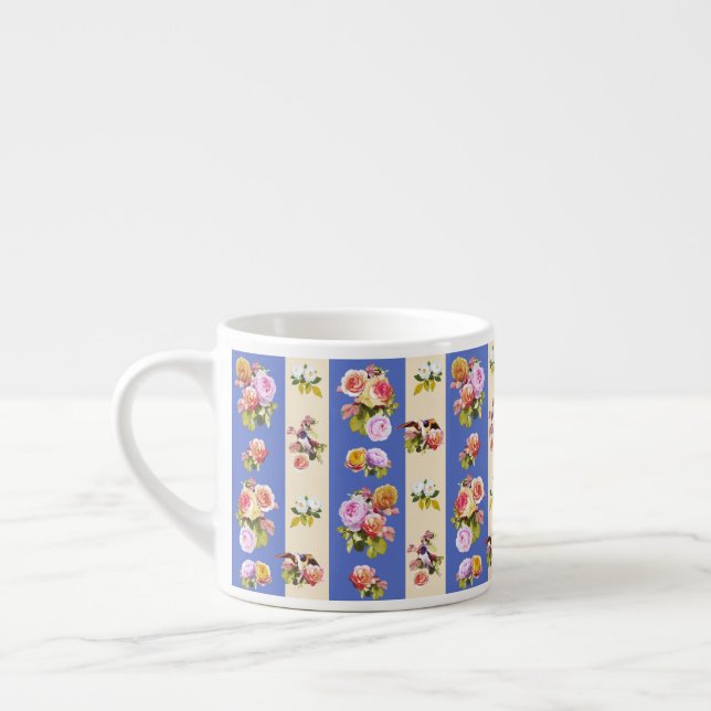 Taza De Espresso Tragaperras y rosas (Izquierda)