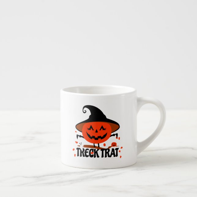 Taza De Espresso Treck Trat Pumpkin Sonriente (Derecha)