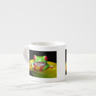 Taza De Espresso Treefrog de ojos rojos, calidryas agalychinis, nat