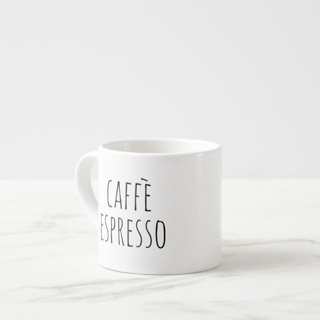 Taza De Espresso Trendy Black Handwriter Farmhouse Italiano (Izquierda)