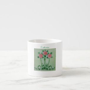 Taza De Espresso Tres rosas rosadas Thunder_Cove