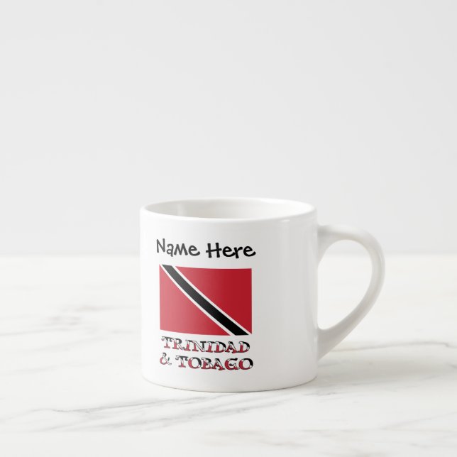 Taza De Espresso Trinidad y Tobago: Bandera trinitense/tobogán pers (Derecha)