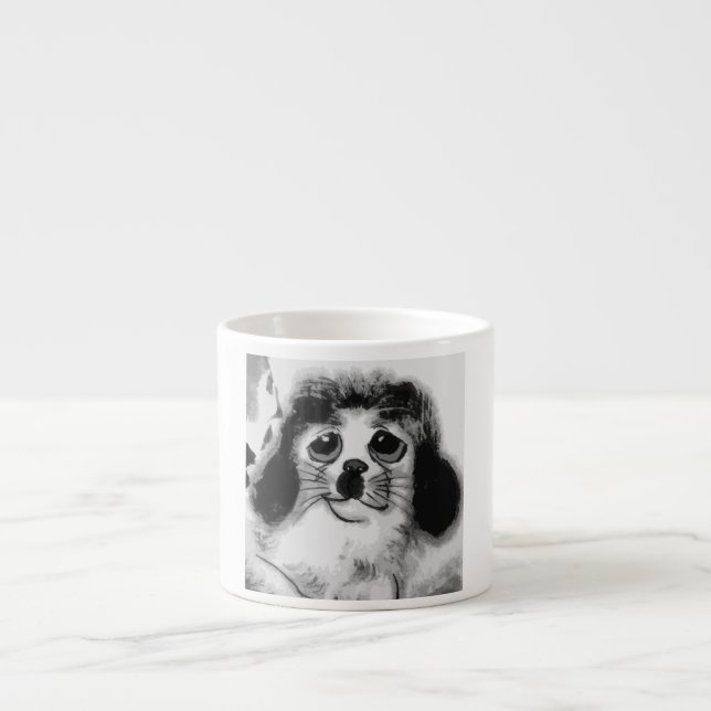 TAZA DE ESPRESSO TRISTE PERRO (Frente)