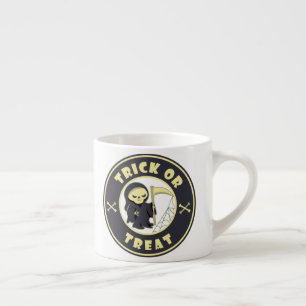 Taza De Espresso Truco o tratar el carácter de pañal gris de Hallow