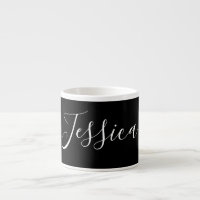 Tu nombre | Elegante guión blanco sobre negro
