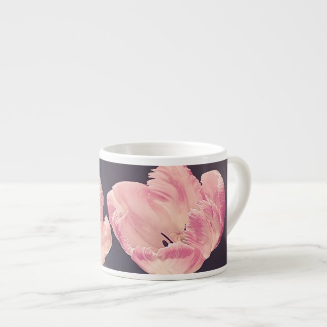 Taza De Espresso Tulipanes con un toque de floración: personalizado (Derecha)