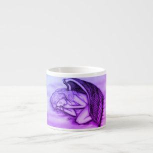 Taza De Espresso Un ángel durmiente en las nubes del cielo
