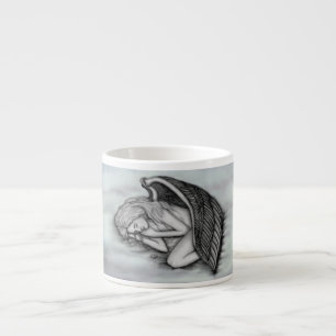 Taza De Espresso Un ángel durmiente en las nubes del cielo