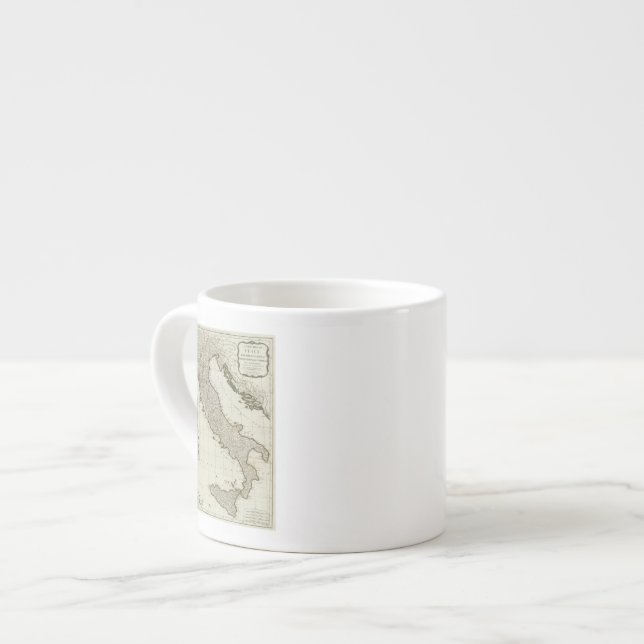Taza De Espresso Un nuevo mapa de Italia con las islas de Sicilia (Izquierda)