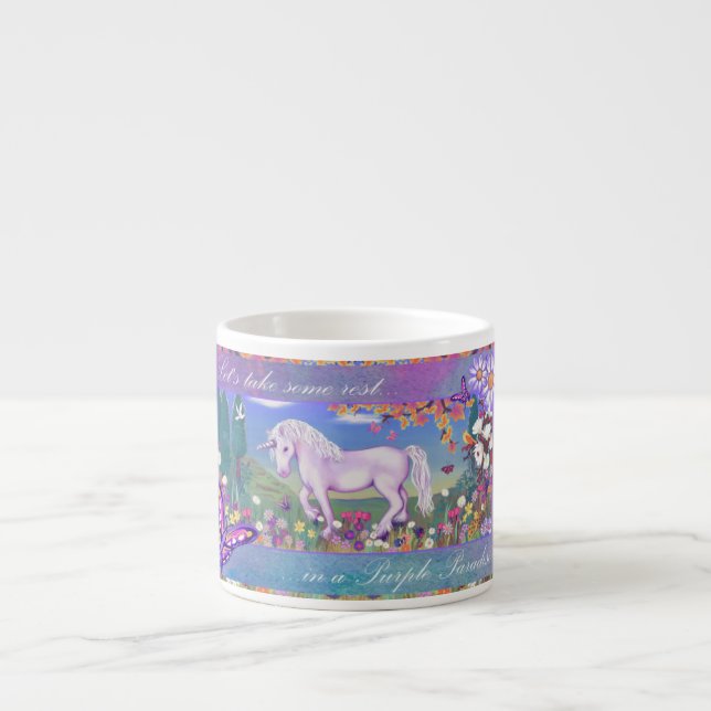 Taza De Espresso Un paraíso morado (Frente)