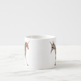 Taza De Espresso Unicornio arcoiris bestiario antiguo