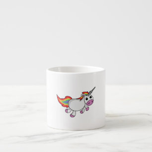 Taza De Espresso Unicornio lindo del dibujo animado