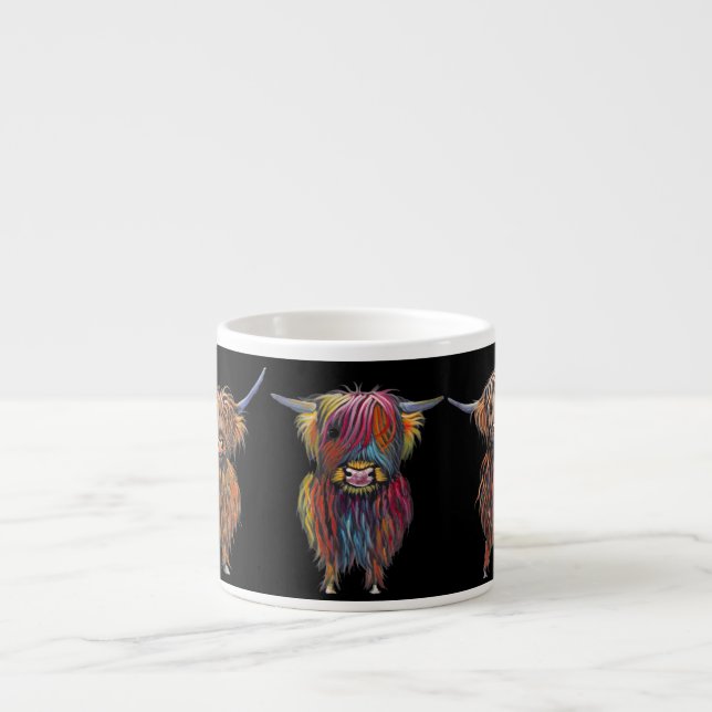 Taza De Espresso Vacas Highland ' ALL THRee " Espresso Mug (Frente)