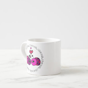 Taza De Espresso Valentine Love Bug