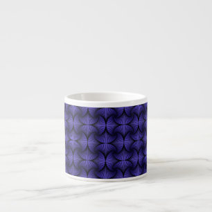 Taza De Espresso Ventilador de vieira 3D geométrico gráfico Púrpura