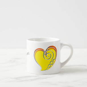 Taza De Espresso Verano enamorado - Sun & Beach Heart