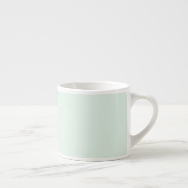 Taza de Espresso Verde Menta Pálido Sólido (Derecha)