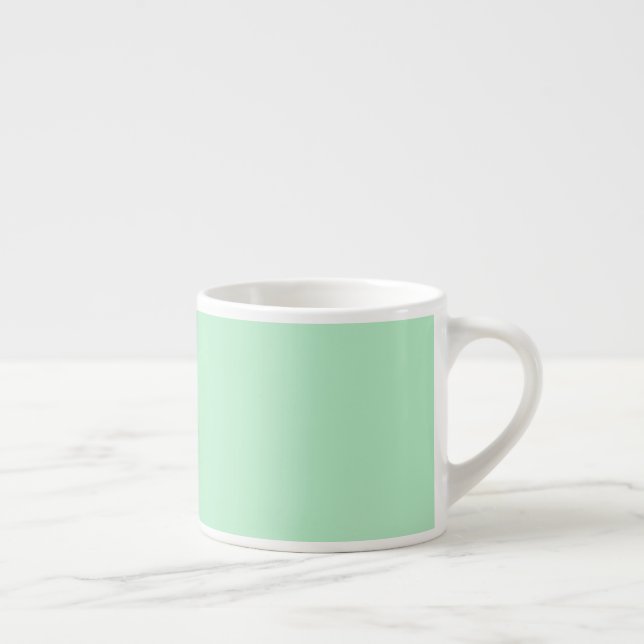 Taza de Espresso Verde Menta Suave Sólida (Derecha)