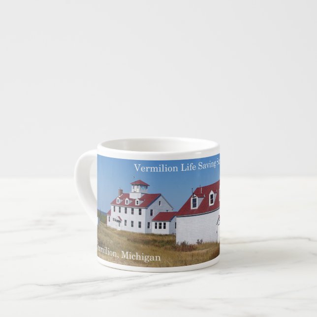 Taza De Espresso Vermilion Life Saving Station espresso mug (Izquierda)