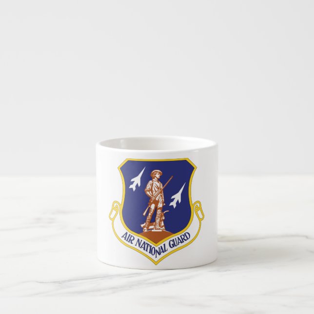 Taza De Espresso Veterano Militar de la Guardia Nacional Aérea (Frente)