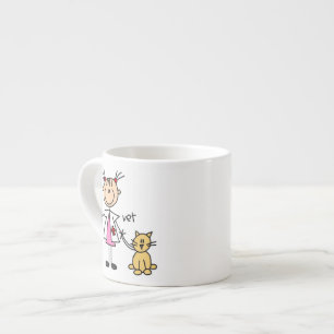 Taza De Espresso Veterinario Figura de Palitos