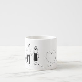 Taza De Espresso Viajar En La Copa De Amor