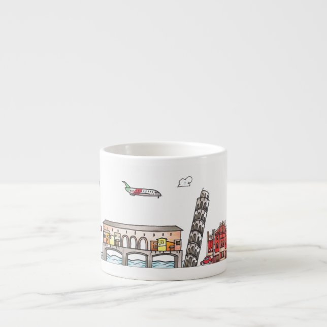 Taza De Espresso Viajar por el mundo - Italia (Frente)